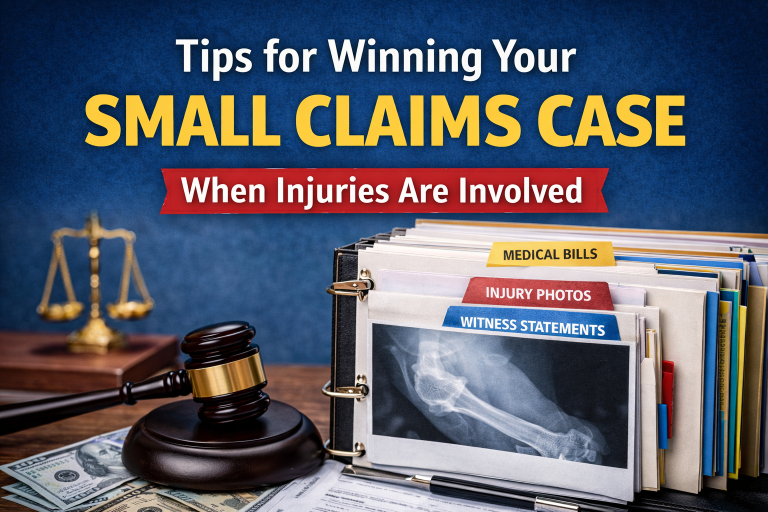 tips for winning your small claims case when injuries are involved